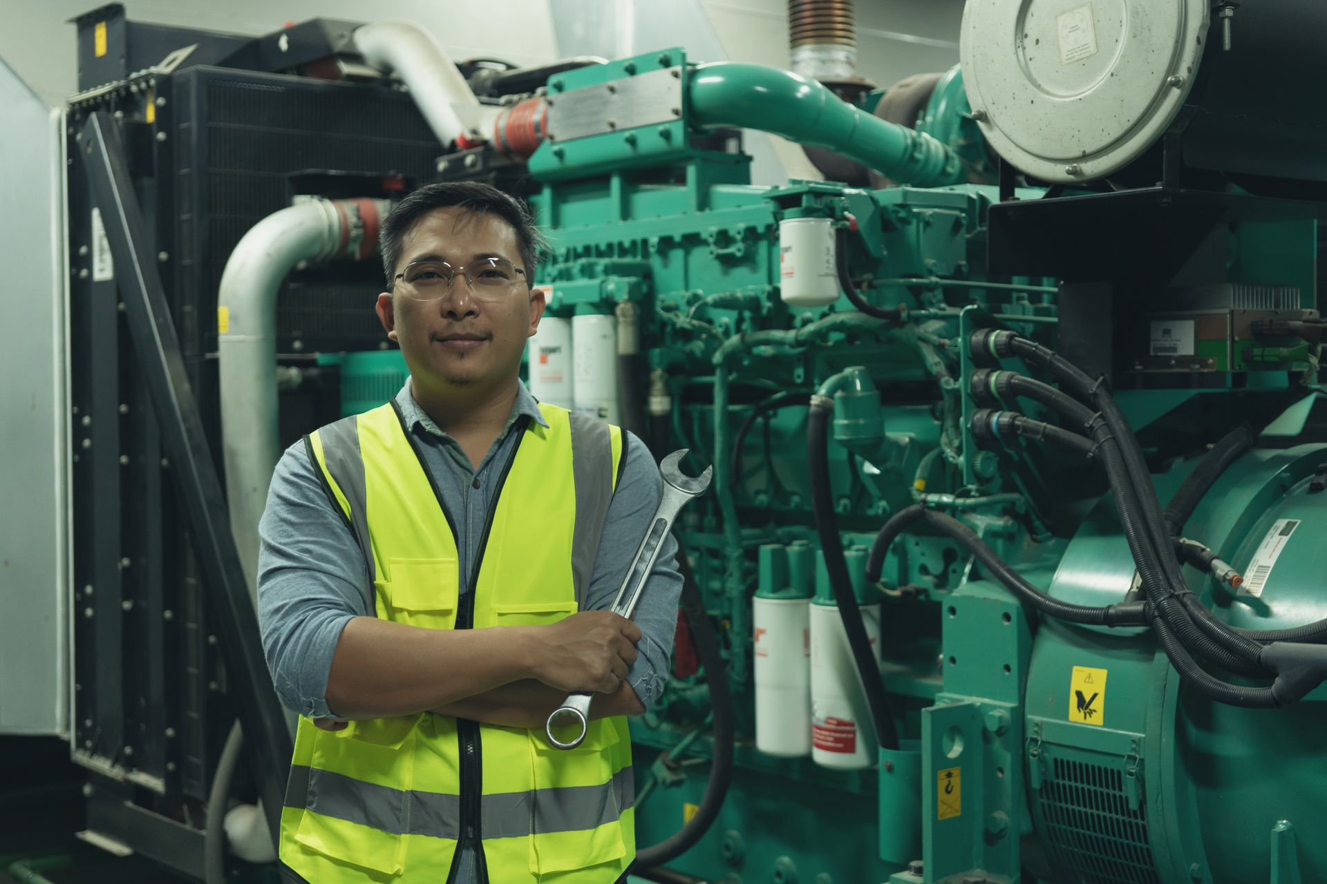 Un technicien satisfait