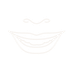 Un dibujo lineal de una cara sonriente sobre un fondo blanco.