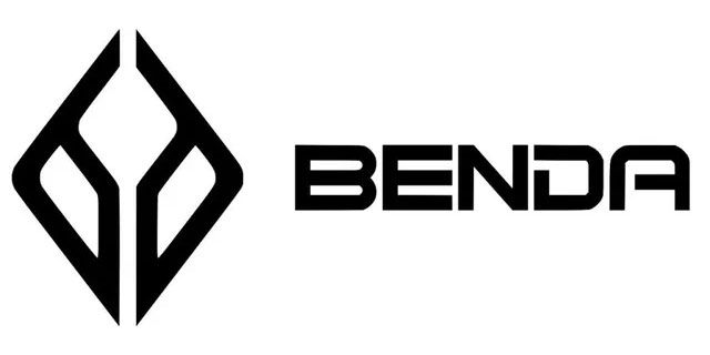Das Benda-Logo ist schwarz-weiß und sieht aus wie ein Diamant.