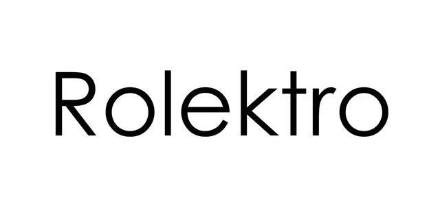 Das Wort „Rolektro“ ist in Schwarz auf weißem Hintergrund geschrieben.