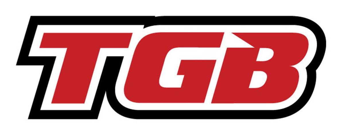 Das TGB-Logo ist rot und schwarz auf weißem Hintergrund.