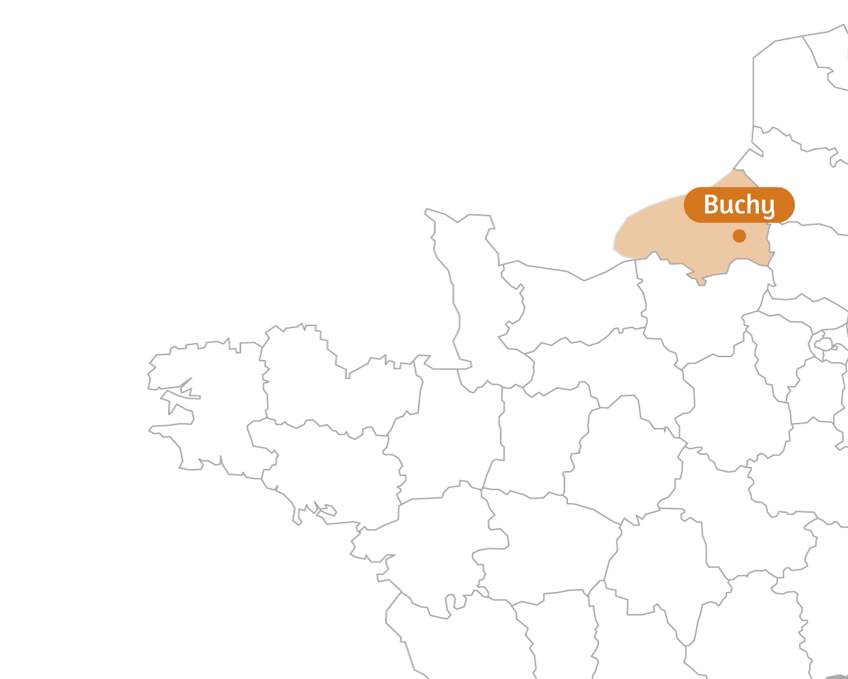 Carte de France avec zone d'intervention