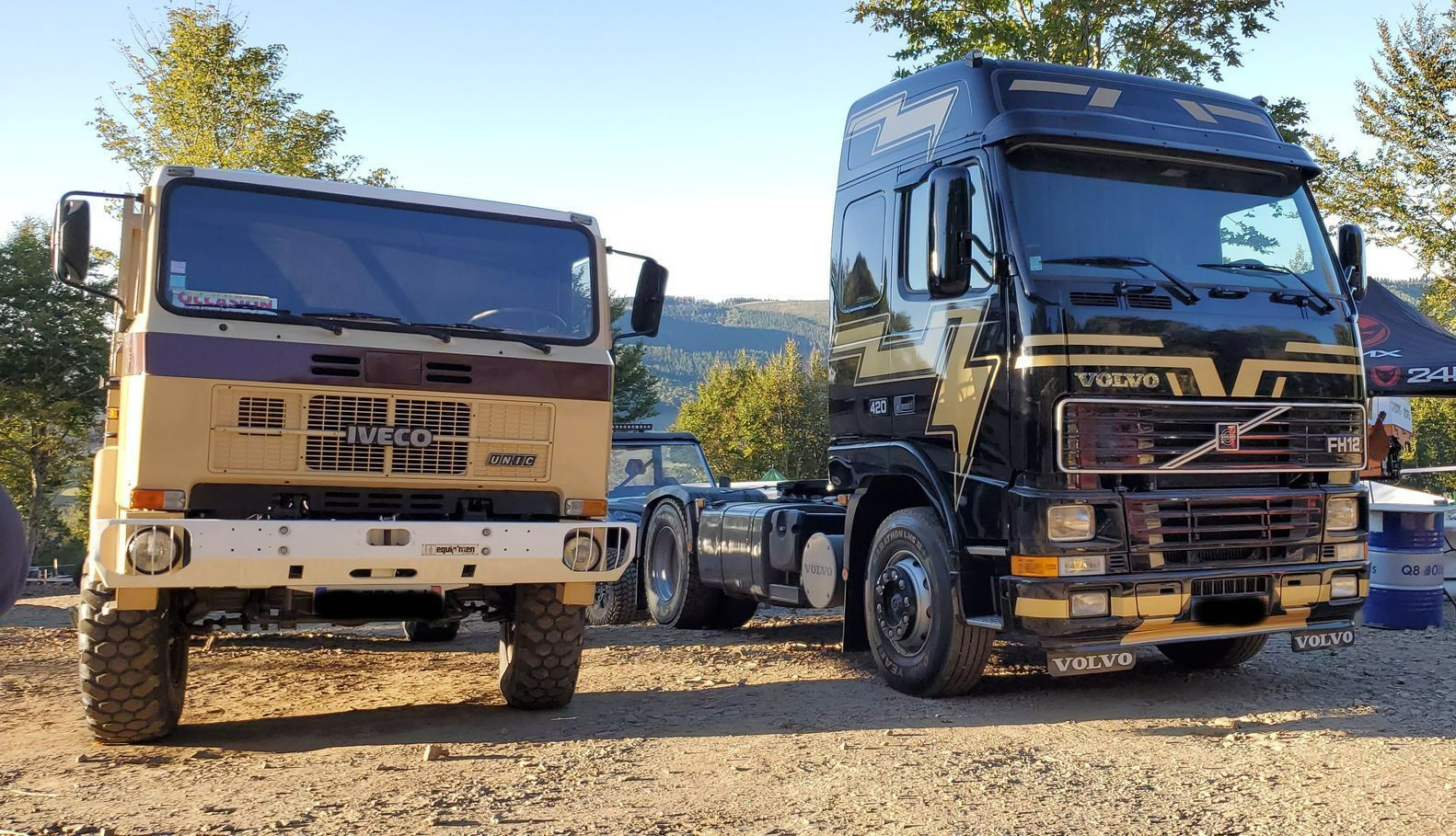 Des cabines de camions