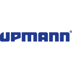 Upmann-Logo: Fettgedruckter, blauer Text auf weißem Hintergrund.