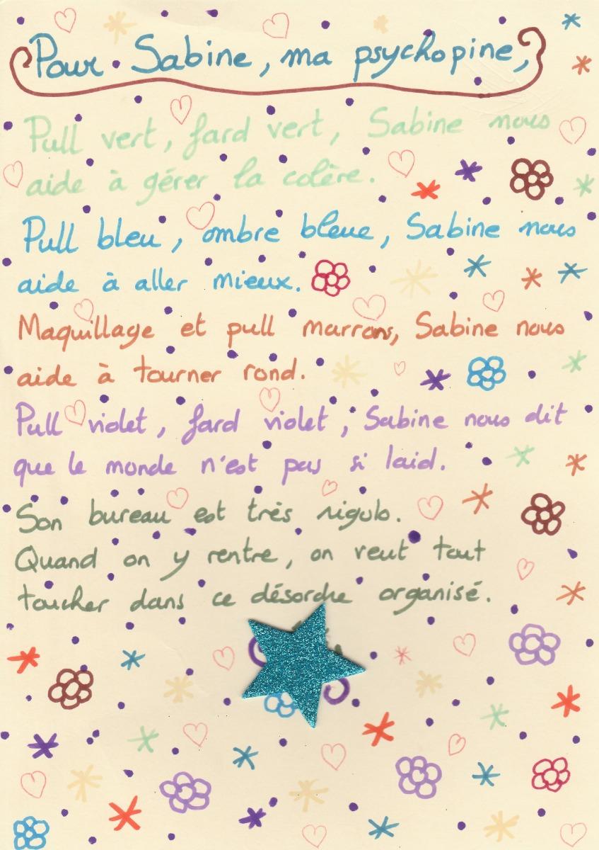 Poème à mon attention