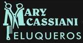 Logotipo para Mary Cassiani peluqueros, que presenta la letra 