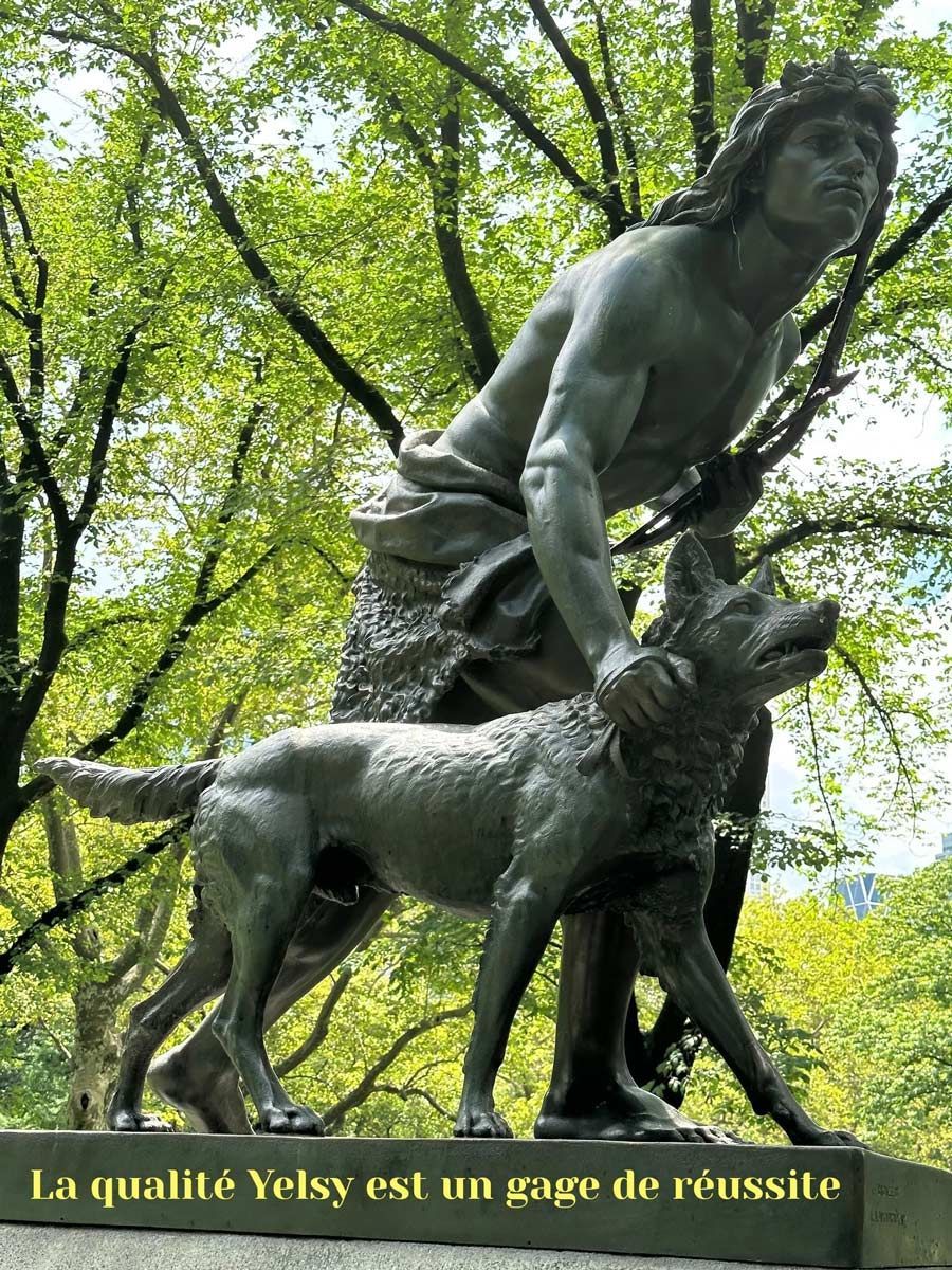 Sculpture d'Indian Hunter dans Central Park NYC