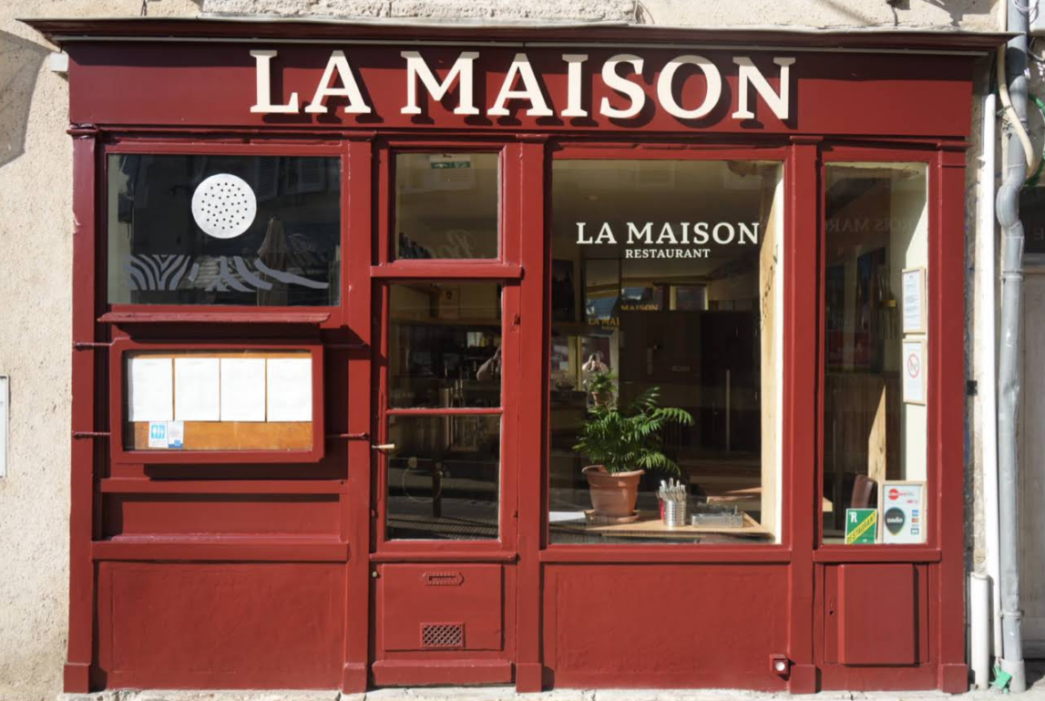 Façade du restaurant La Maison.