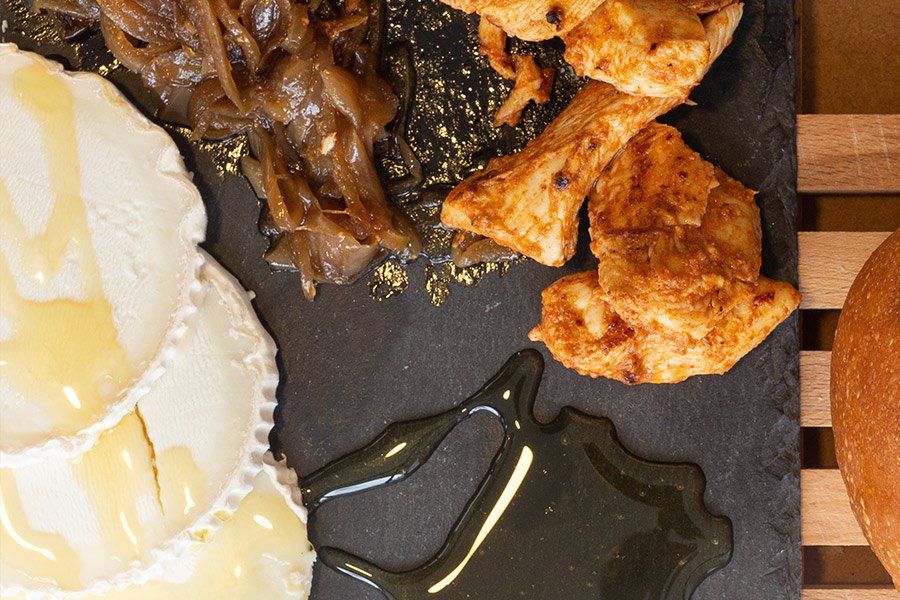 Poulet et fromage frais