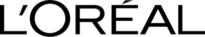Logotipo de L'Oréal en texto negro.