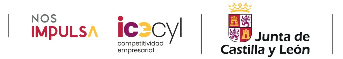 Logos of NOS IMPULSA, ic3cy1, and Junta de Castilla y León on a white background