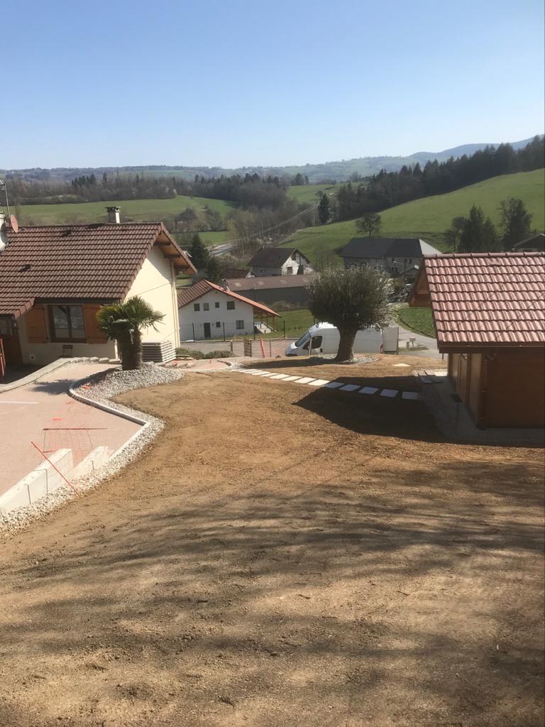 Vue en hauteur de la création de dalles