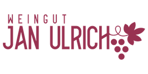 Ein Logo Weingut Jan Ulrich mit Trauben und Blättern