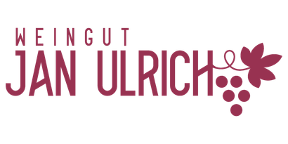 Ein Logo für das Weingut Jan Ulrich mit Trauben und Blättern