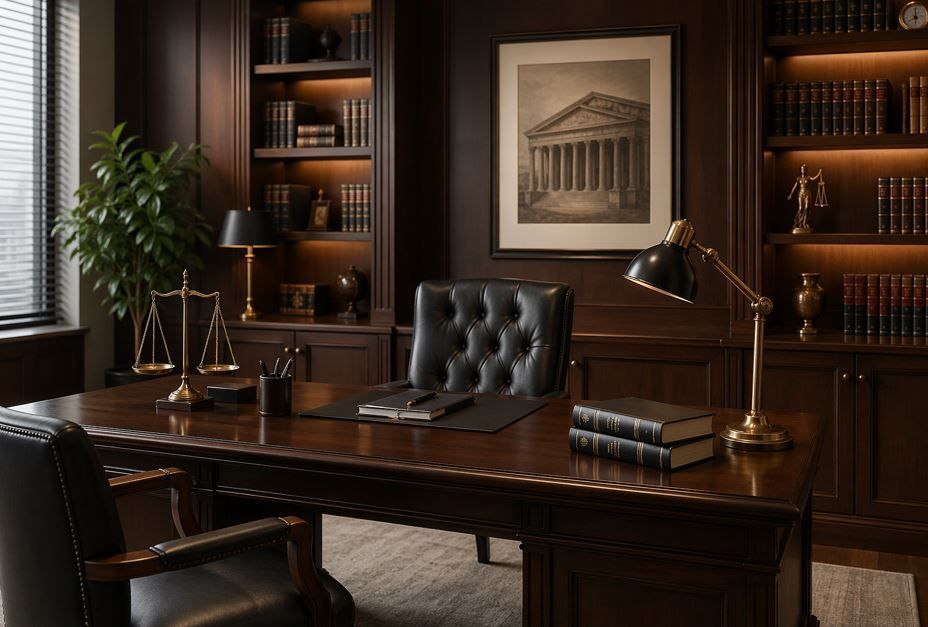 Elegante despacho de abogados de madera