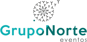 El logo de Grupo Norte Eventos tiene un diente de león.