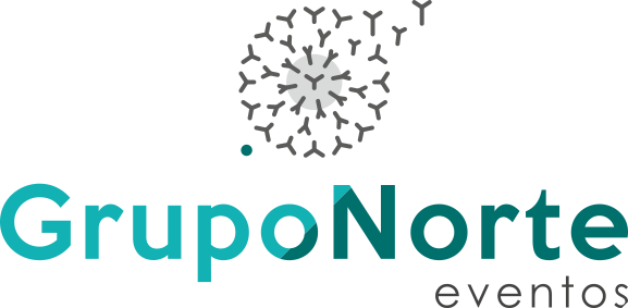 El logo de Grupo Norte Eventos tiene un diente de león.
