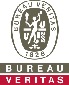 Logo de Bureau Veritas : Ovale avec chiffre, torche et texte « BUREAU VERITAS 1828 », en dessous se trouve « BUREAU » au-dessus de « VERITAS ».