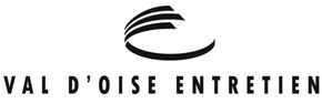 Le logo de Val d'Oise Entretien pr&eacute;sente trois arcs noirs stylis&eacute;s et &eacute;lanc&eacute;s au-dessus du texte en caract&egrave;res gras sans empattement.