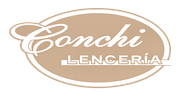 Logotipo de "Conchi Lencer&iacute;a" en letra blanca dentro de un marco ovalado beige.