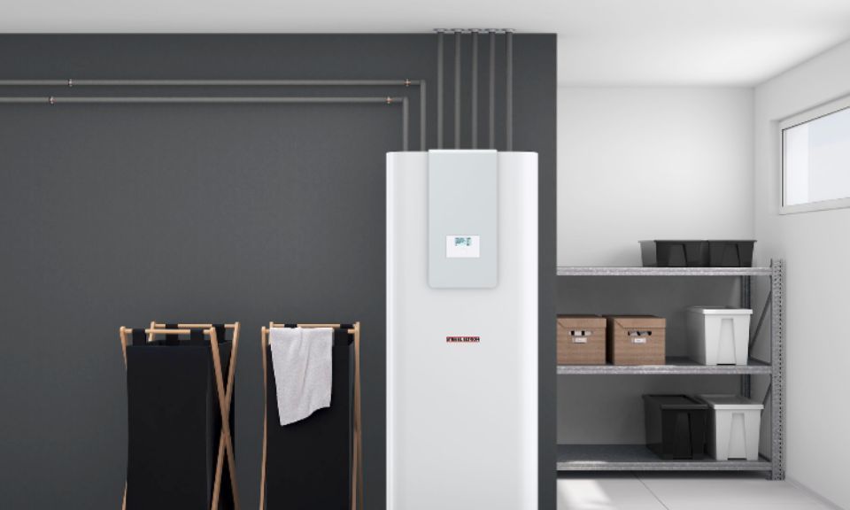 Heizungsanlage in einem Waschraum