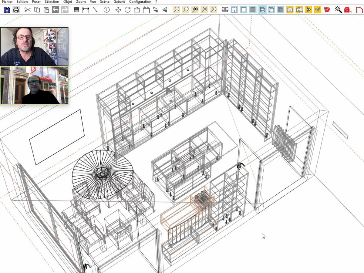 Plan 3D d'une cuisine