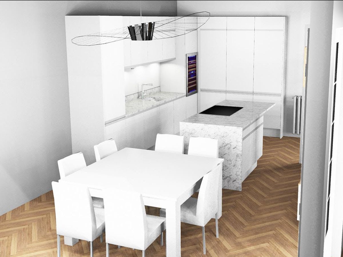 Plan 3D d'une cuisine finalisé