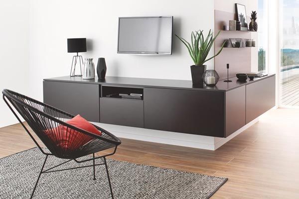 Salon moderne avec des meubles design