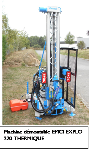 Sondeuse démontable EMCI EXPLO 220 THERMIQUE