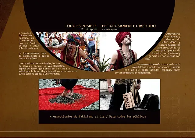 Un hombre con turbante toca un acordeón sobre un fondo marrón.