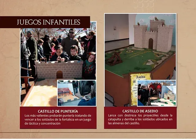 Un grupo de personas está jugando un juego en un castillo.