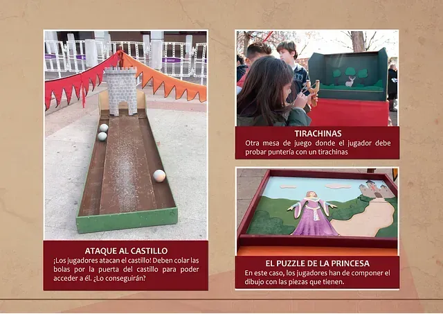 Un grupo de personas está jugando un juego llamado Ataque al Castillo.