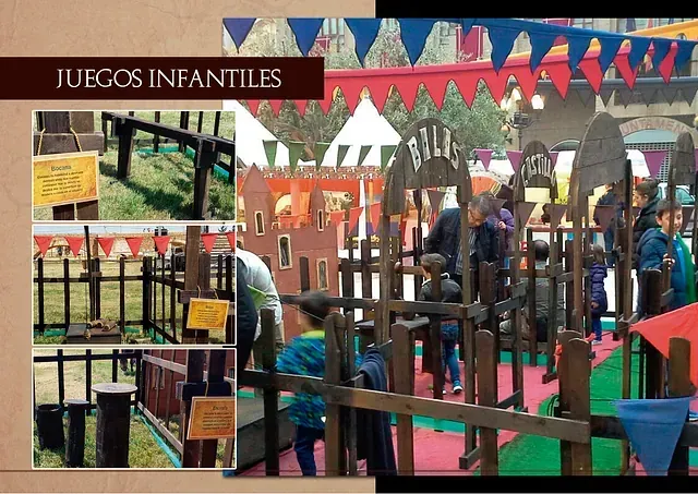 Un collage de imágenes con las palabras juegos infantiles en la parte superior.