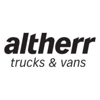 Altherr Trucks & Vans Logo mit schwarzer Schrift auf weissem Hintergrund.