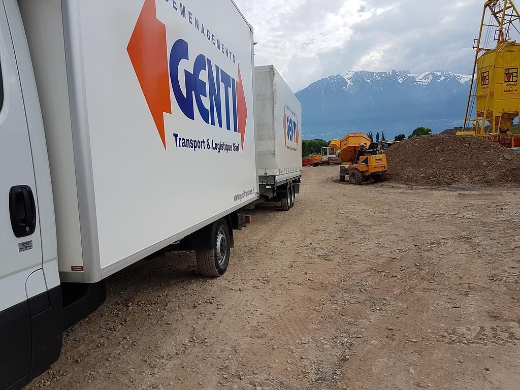 Genti Transports - Livraison dans un chantier