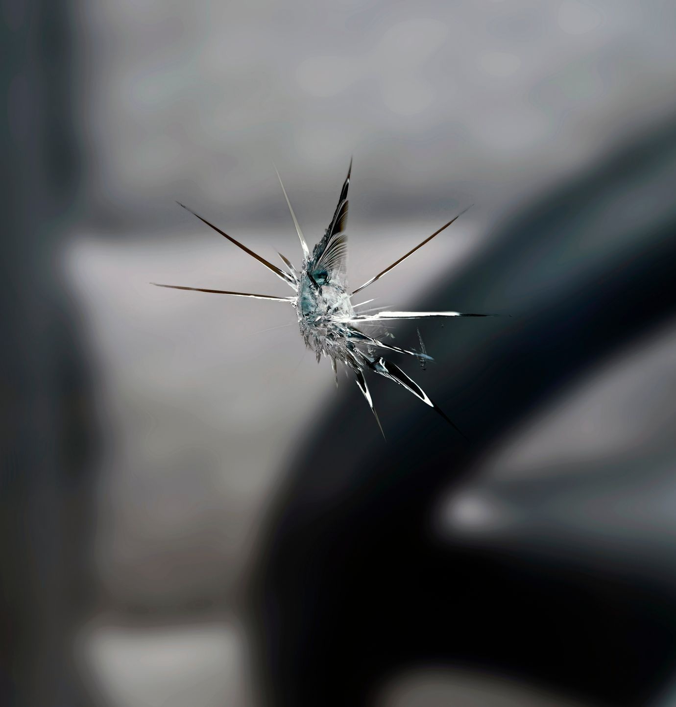 Impact sur un pare-brise