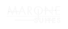 Logo for Marone Suites, white text.