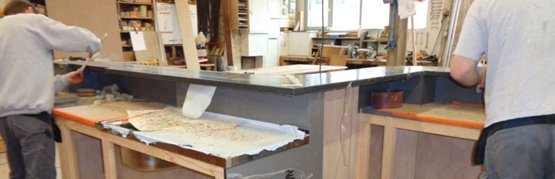 Atelier de la menuiserie Menuisol.