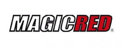 Logo MAGICRED en caractères italiques noirs et rouges sur fond blanc