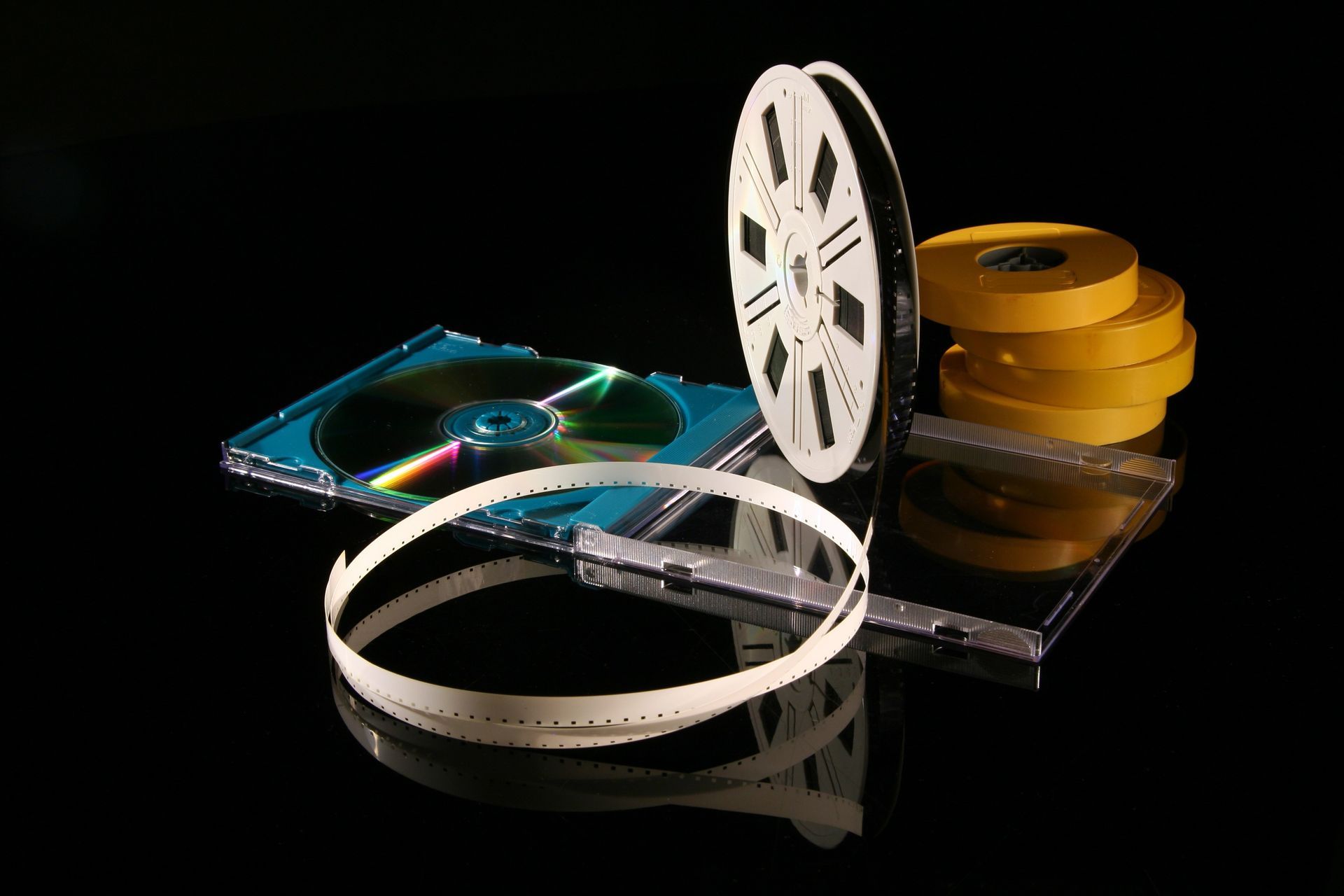 Films vidéos et DVD ouvert dans sa pochette