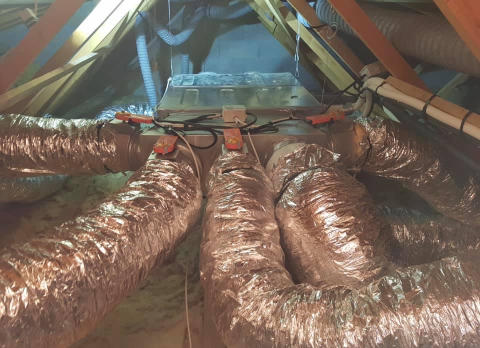 Pose conduit climatisation