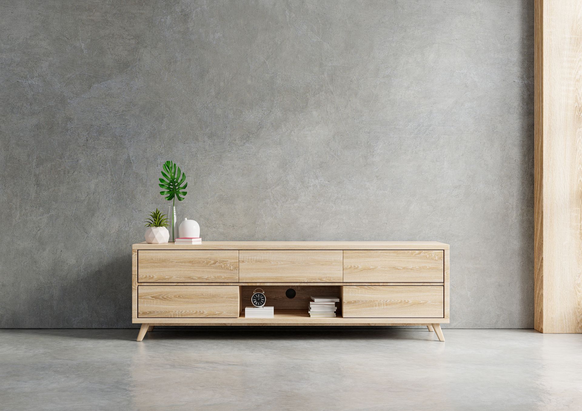 Meuble de télévision en bois