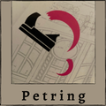 Ein Logo für Petring zeigt einen Hammer und einen Halbmond
