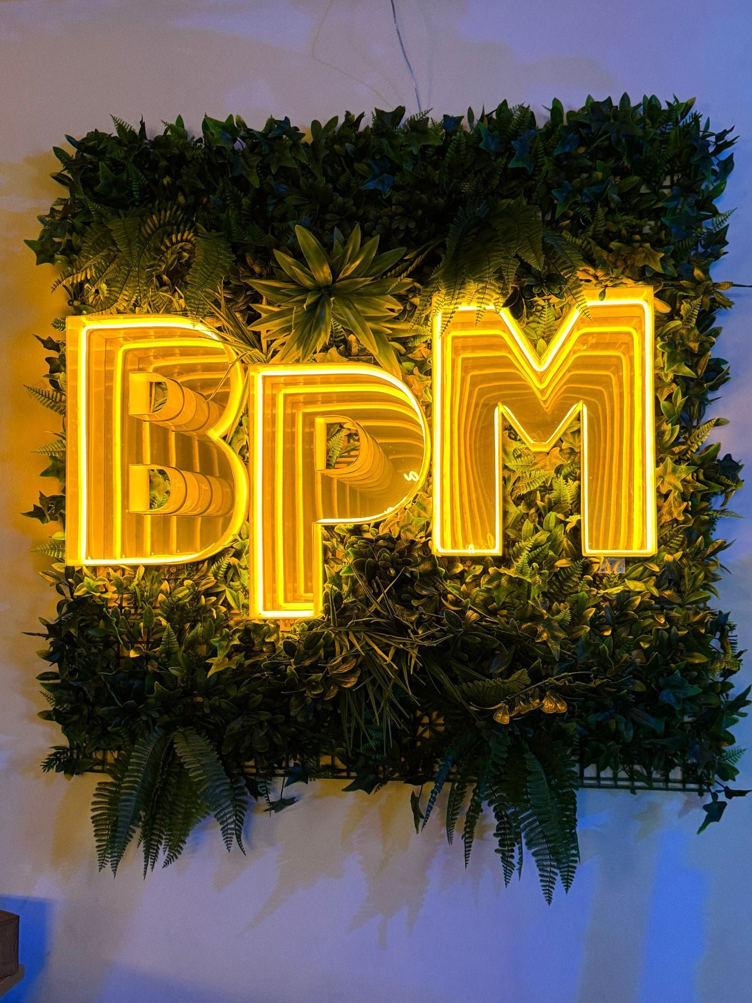 Un par de alas de ángel con un halo colgando en una pared.