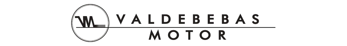 Se muestra un logotipo de Valdebebas Motor sobre un fondo blanco.