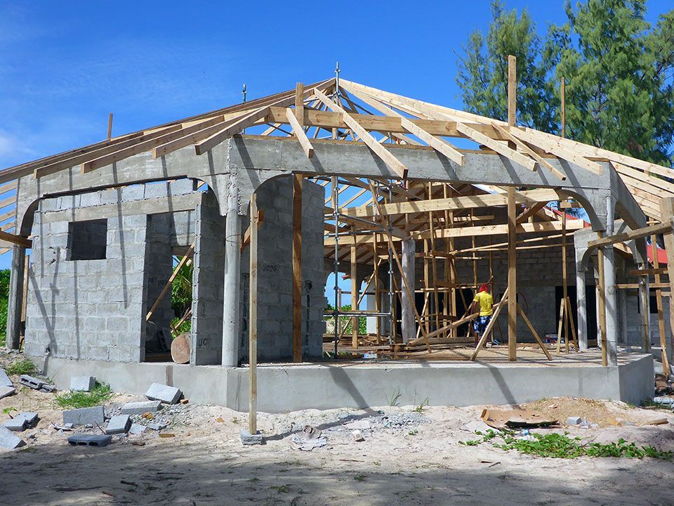 Une maison en cours de construction