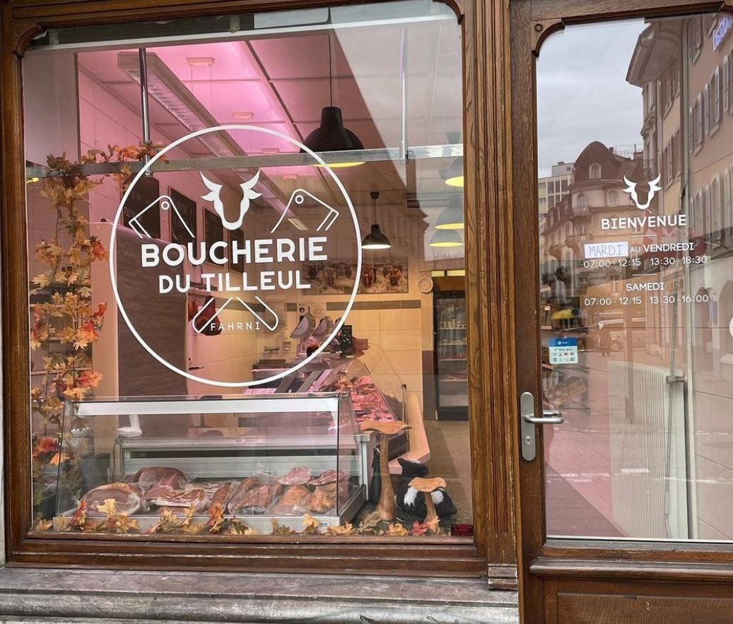 Façade de la boucherie
