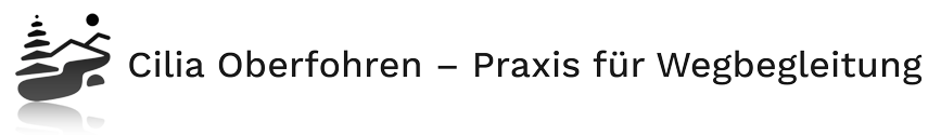 Logo for &ldquo;Cilia Oberfohren &ndash; Praxis f&uuml;r Wegbegleitung&rdquo; with a small abstract figure icon