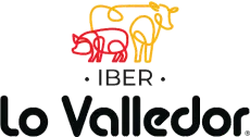 Un logotipo para una empresa llamada lo valledor con un cerdo y una vaca.