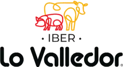 Un logotipo para una empresa llamada lo valledor con un cerdo y una vaca.